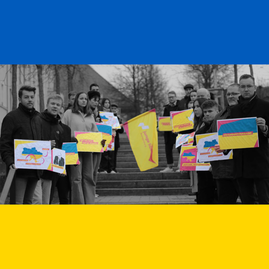 JuLis stellen Designs für Ukraine-Demos zur Verfügung